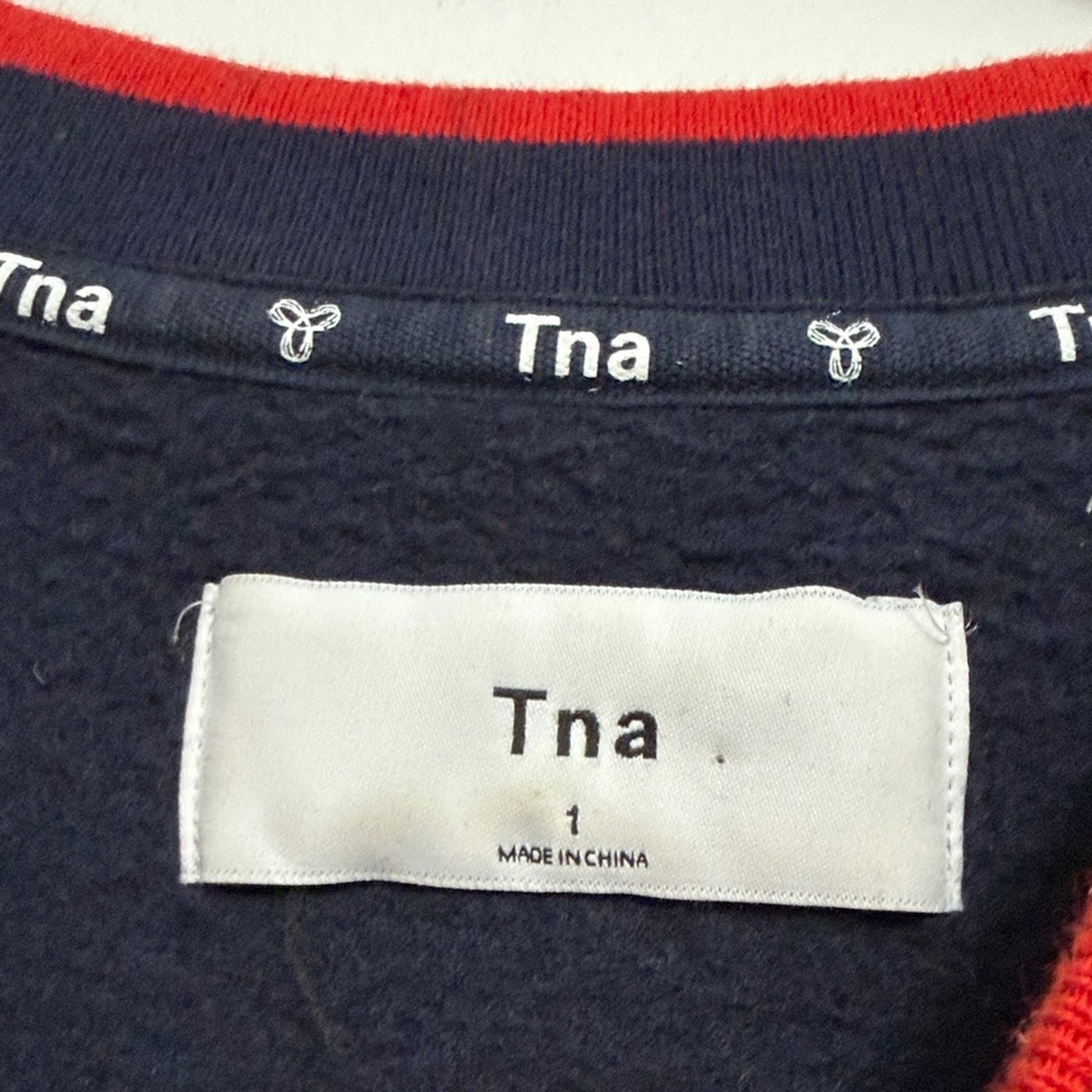 TNA Women's Red and Navy Sweatshirt - Picture 2 of 8